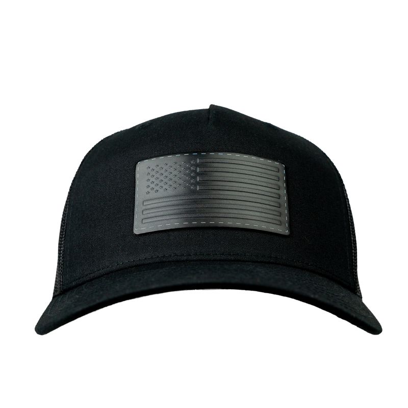 Black Flag Leather Patch Hat