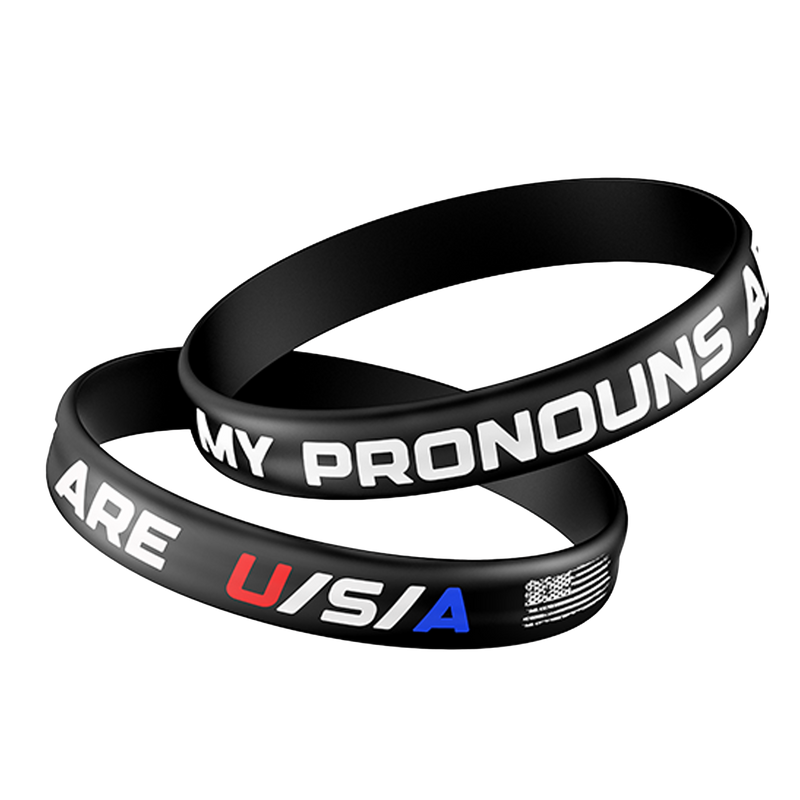 My Pronouns Are U/S/A Wristband