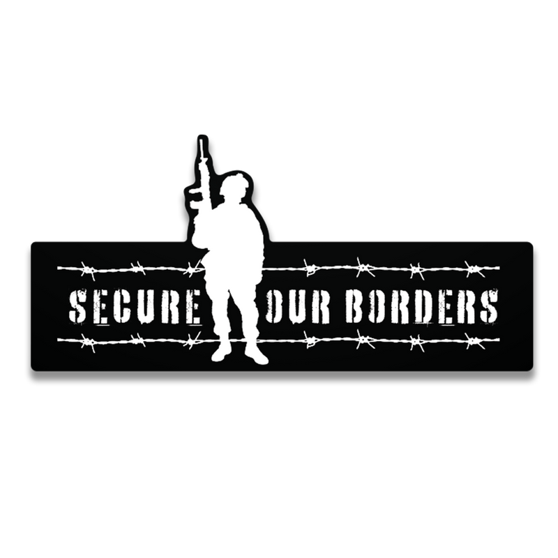 Secure Our Borders Soldier Decal